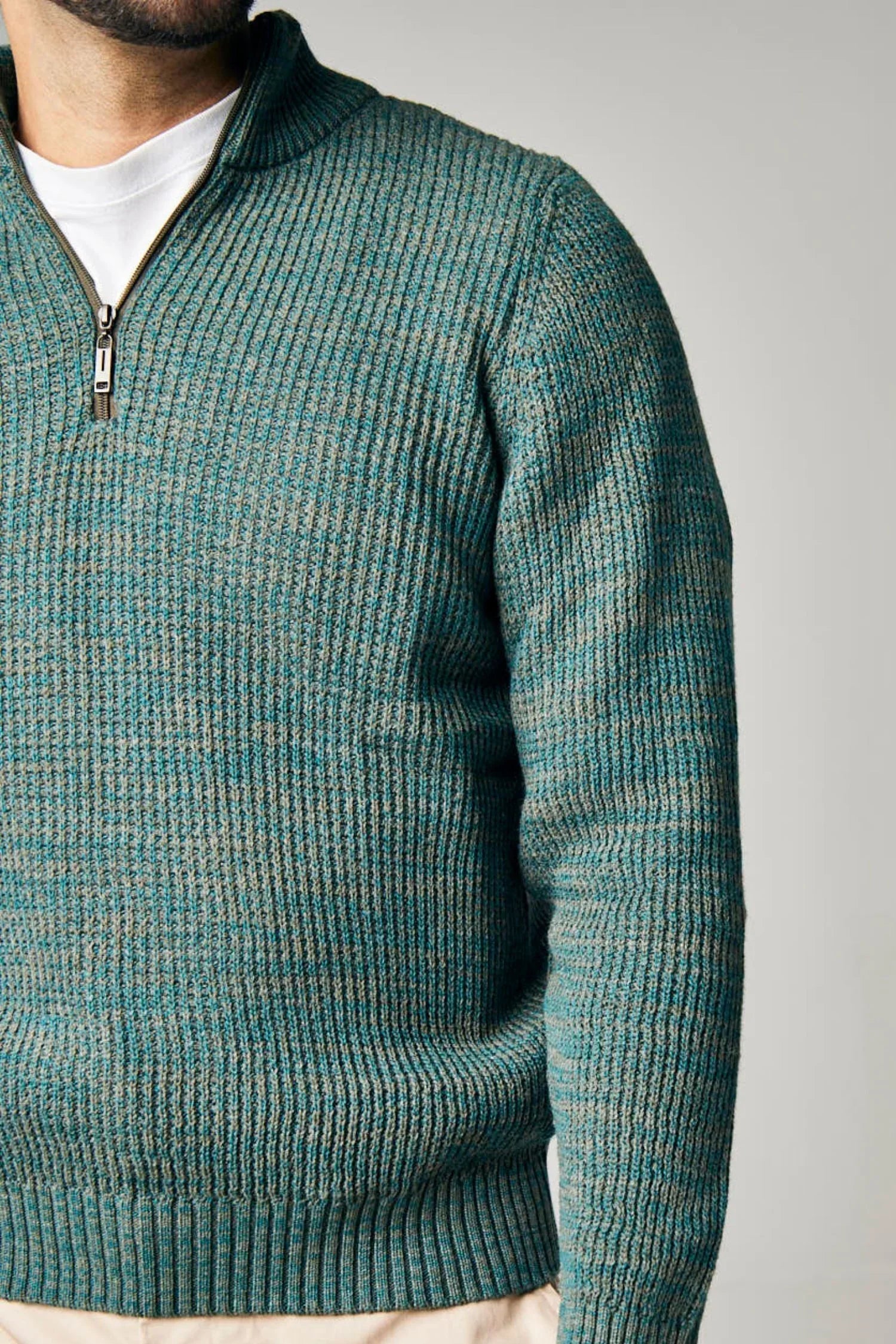 Suéter Darién en puntada perlada halfzip – Hombre